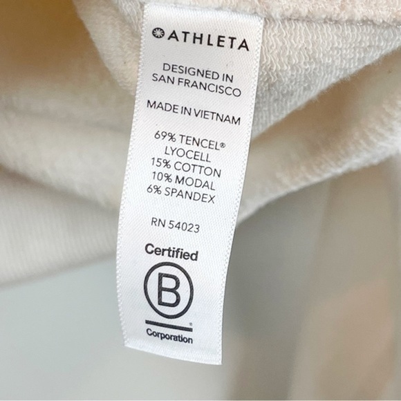 Athleta Cream Cropped Funnel Neck Top In Nirvana- STall - Picture 11 of 12